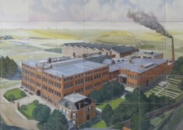 Tegeltableau in het gebouw, 1927.