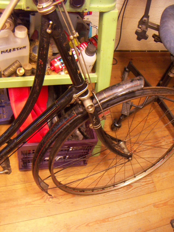 Voorspatbord van de heren fiets