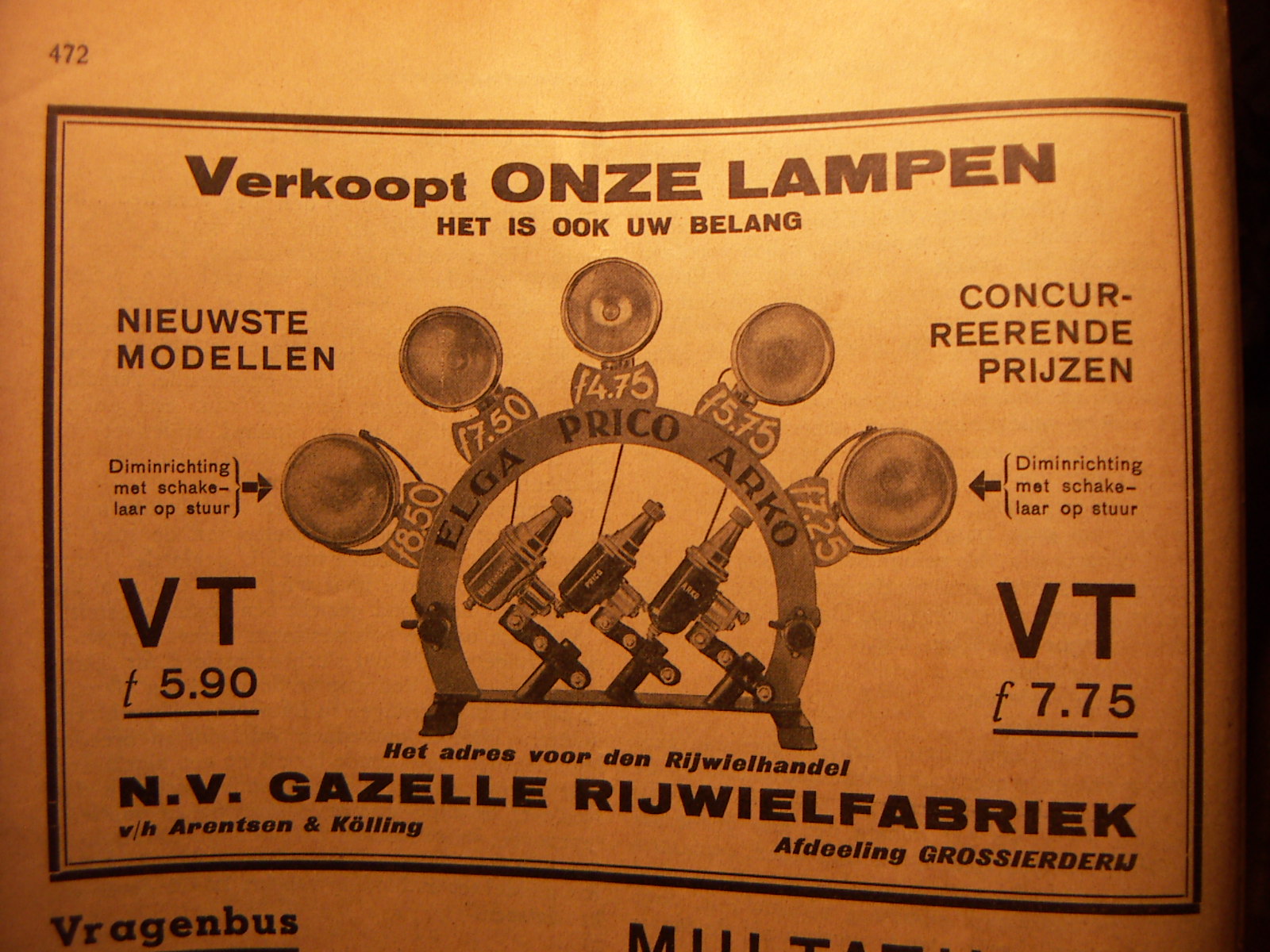 Gazelle reclame september 1935