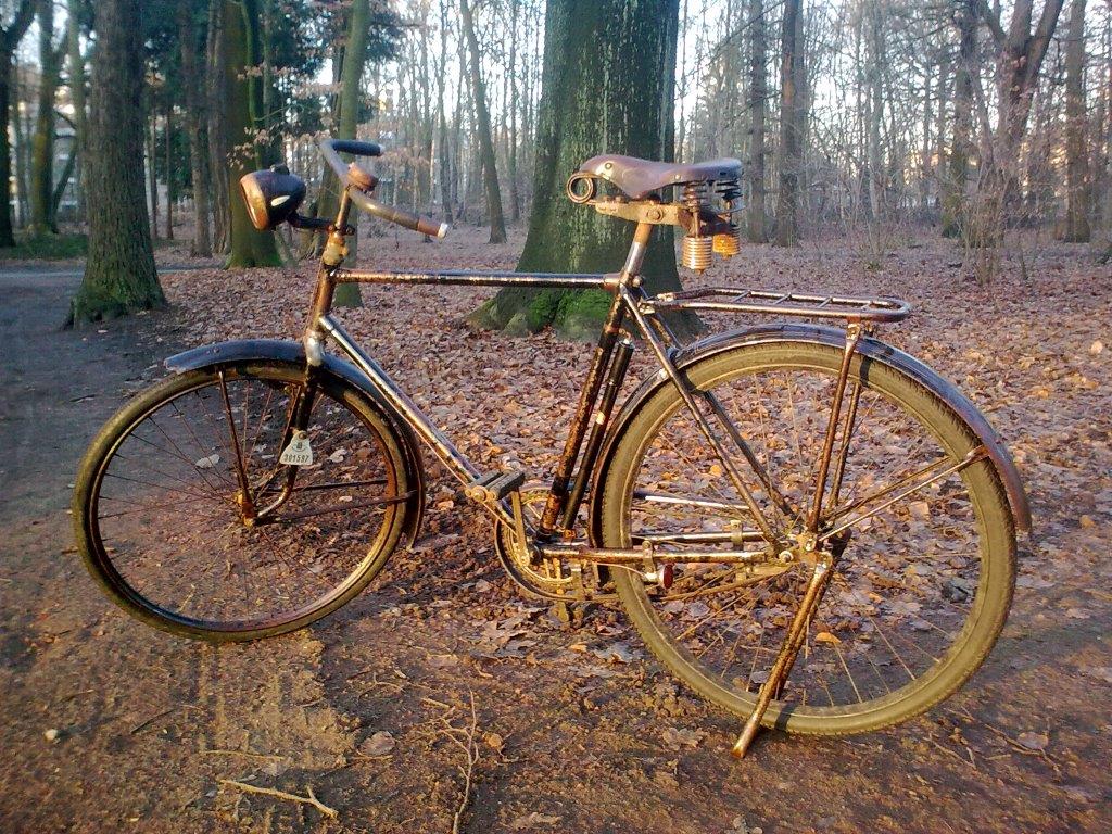 staat van de fiets na grondige oppoetsbeurt en behouden van de patine
