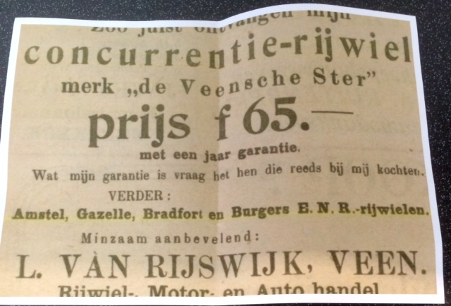 zie deze oude advertentie