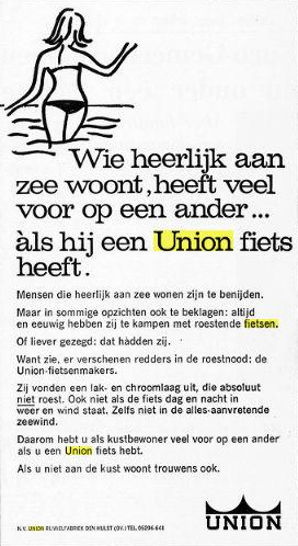 advertentie in de Telegraaf van 1966-1967