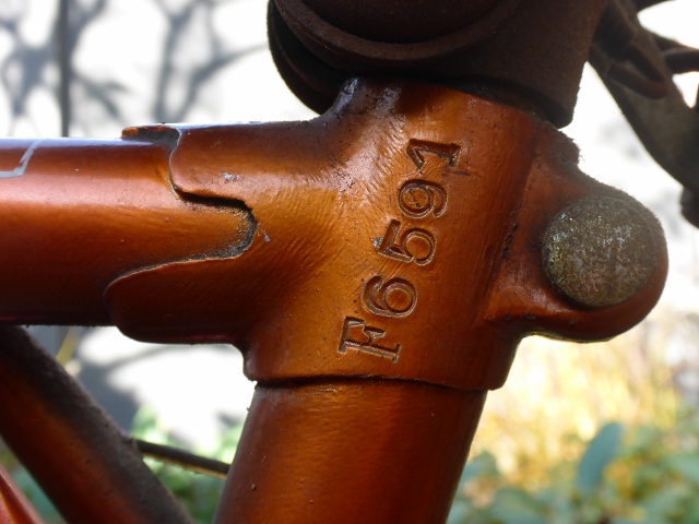 frame nummer, staat ook op de voorfork