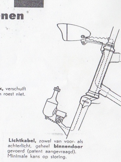 afbeeding lichtkabel octrooi uit prijscourant ca. 1959
