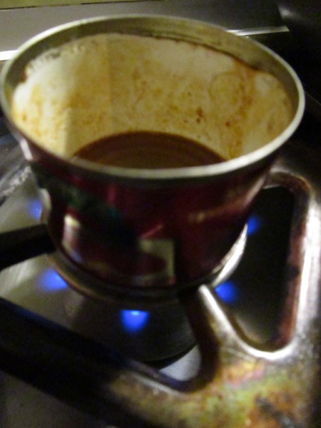 Zadelvet smelten op gas.JPG