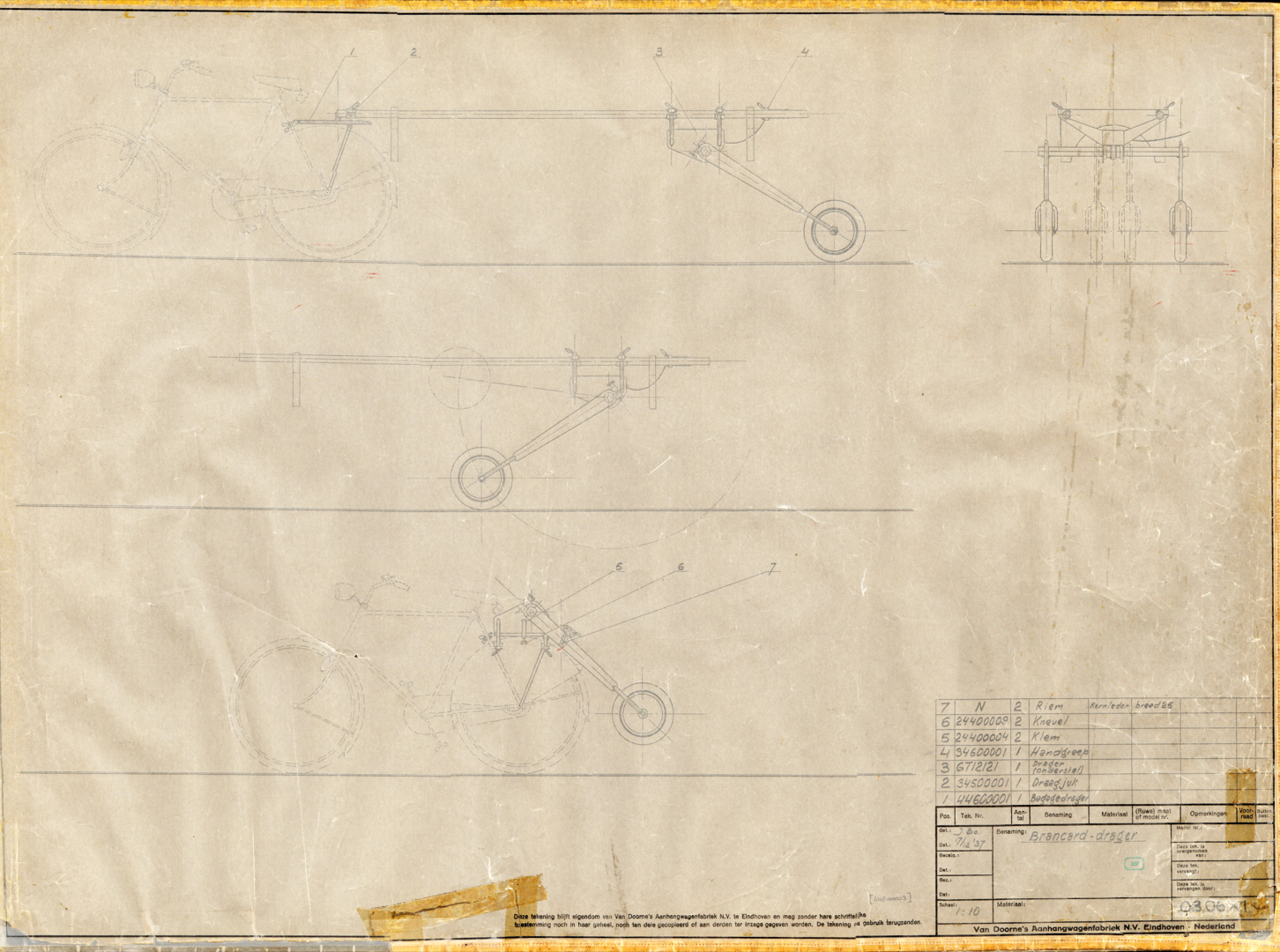 Officiële bouwtekening.