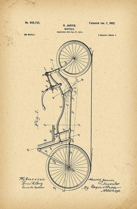 Jarvis ligfiets 1902 patent.jpg
