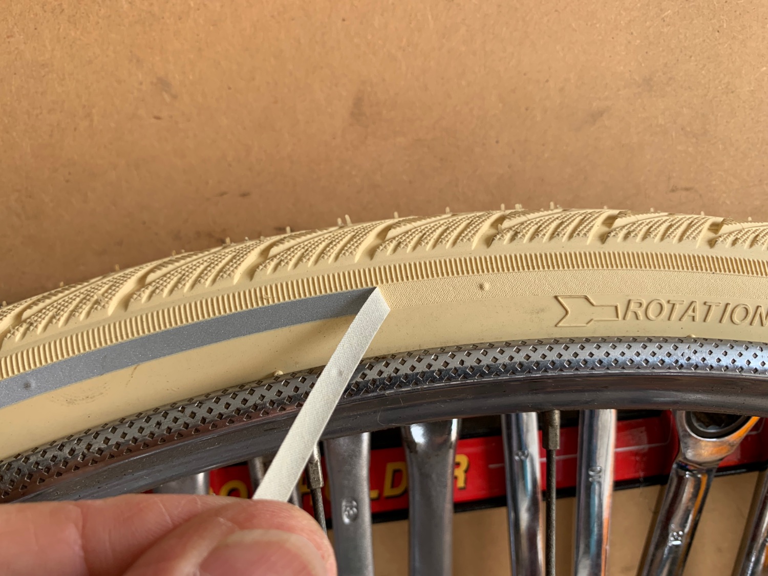 Reflectiestrepen op Rexway band