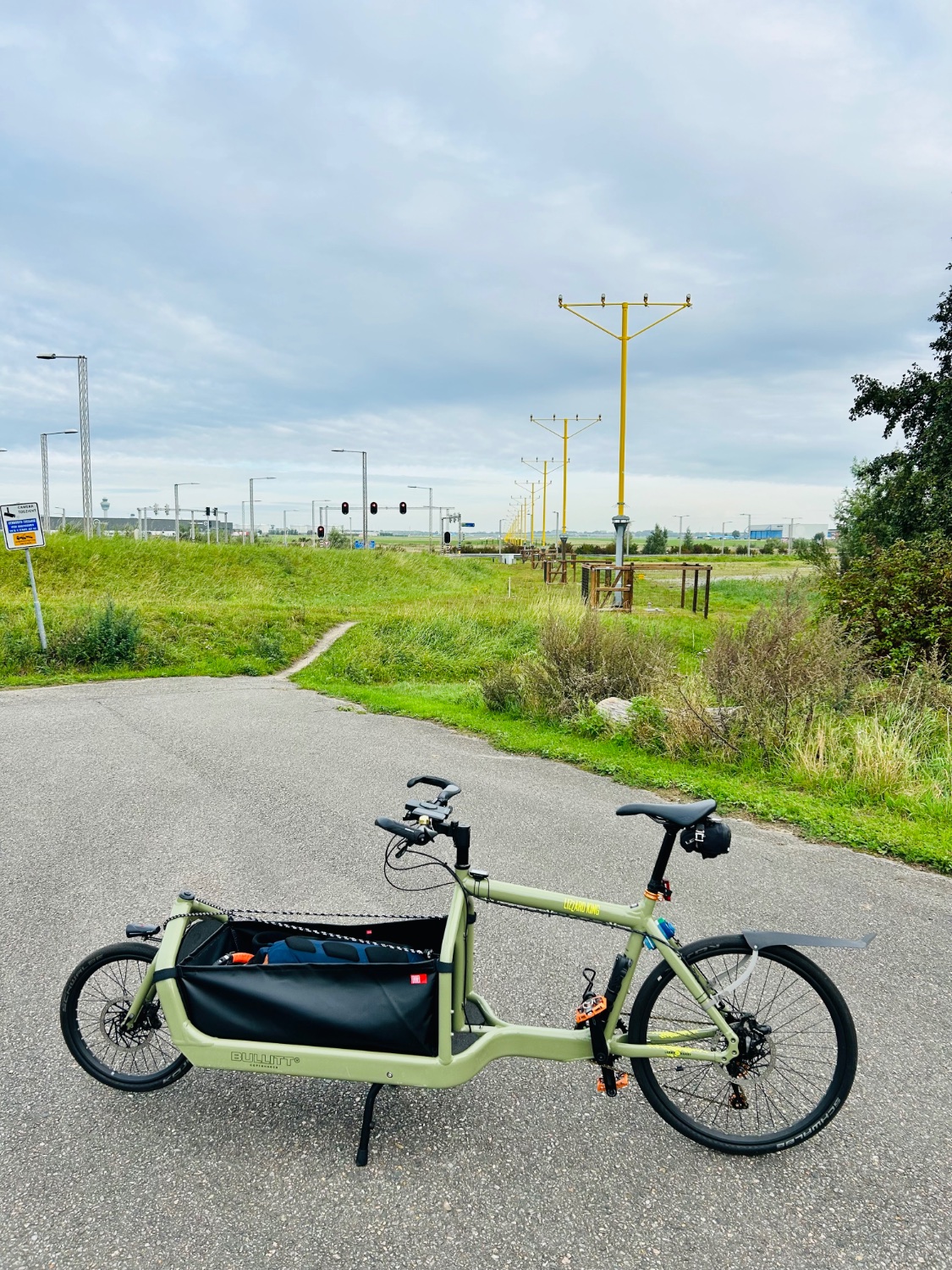 Onderweg naar de bakfietsen race - Olympisch stadion Amsterdam