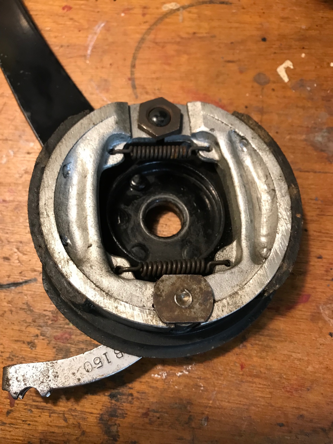 Aluminium ankerplaat met remschoenen