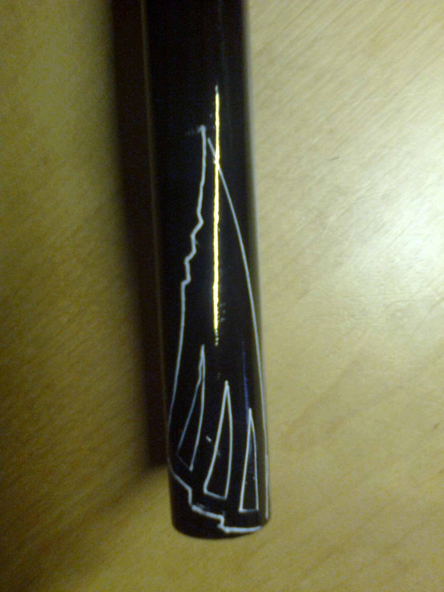 Staat er op met witte stift