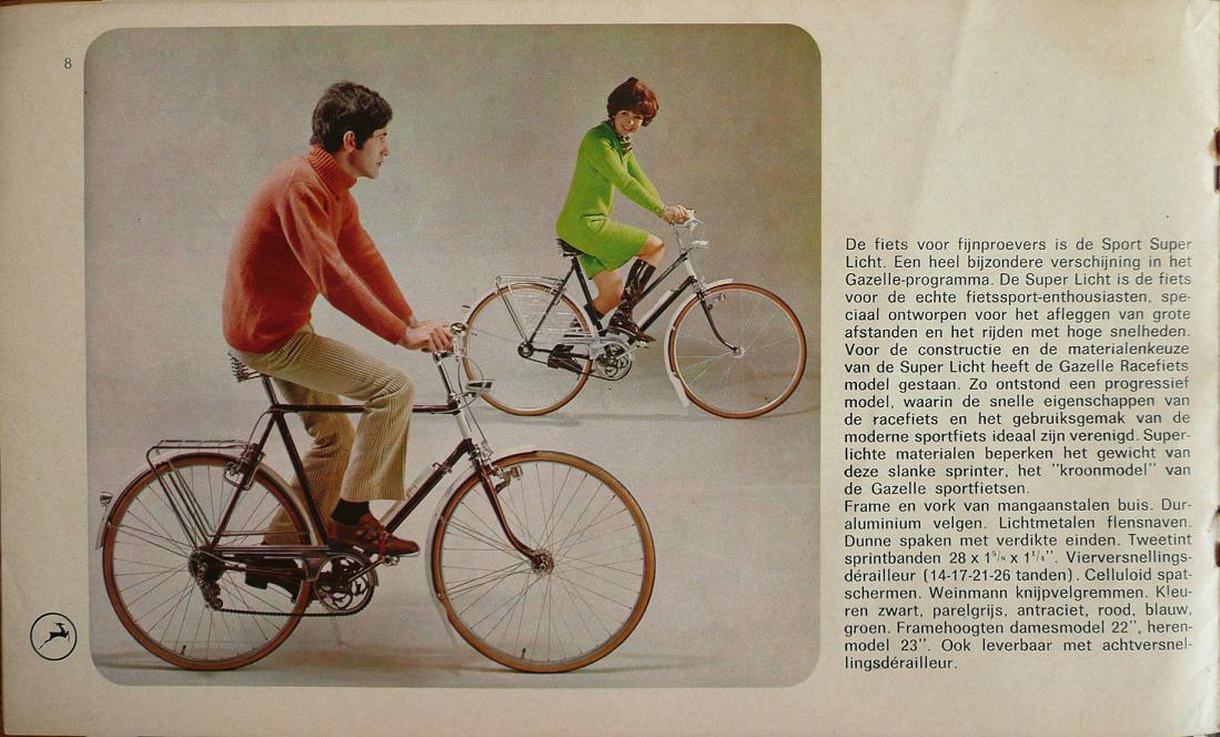 De fiets voor fijnproevers in sixties.