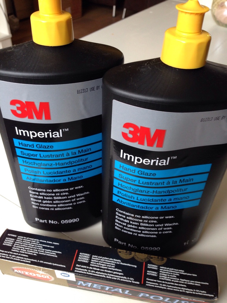 Zojuist bezorgd! 3M Imperial Hand Glaze en Autosol Metal Polish
