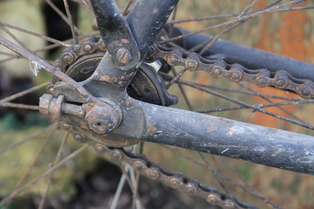 achtertandwiel met blokketting
