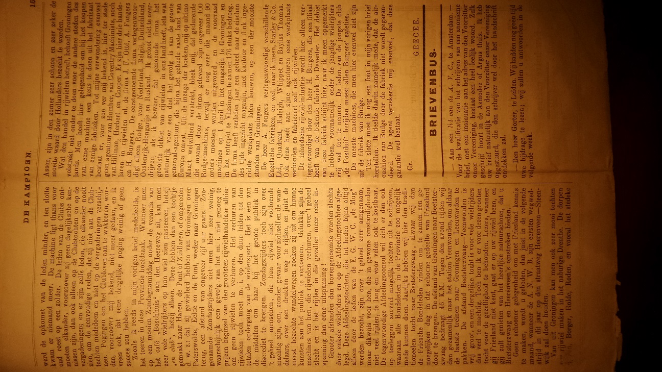 deel artikel mei 1891 kampioen