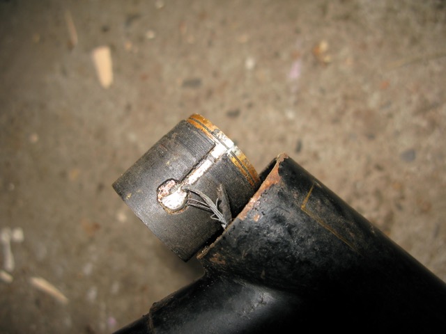 geisoleerde koperen bus in voorvorkbuis