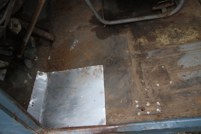 franse reparatie vloer, dit gedeelte zal vervangen moeten worden