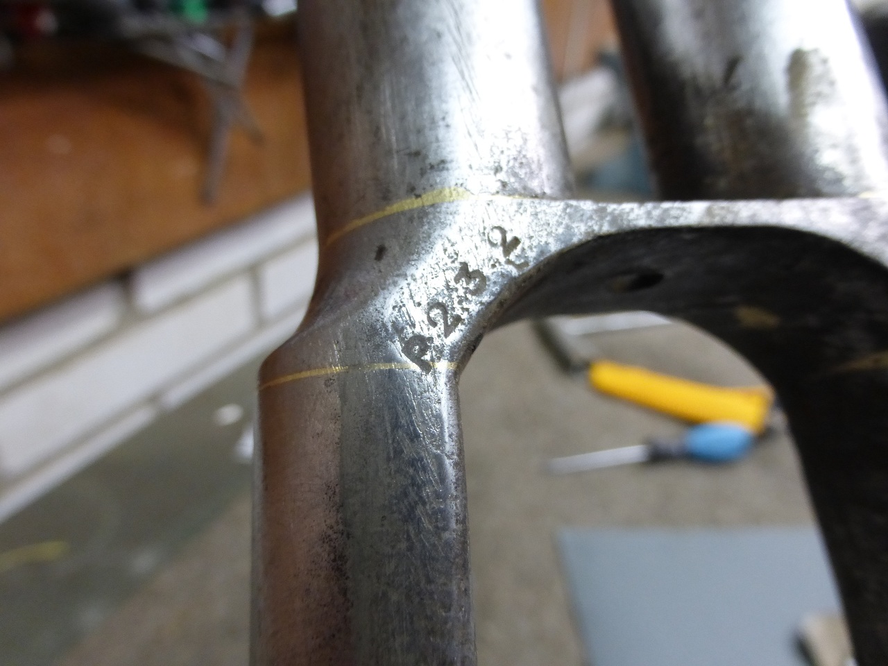 onderkant frame liggende vork